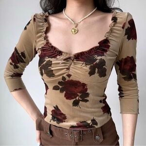 Floral Ruffled Blouse